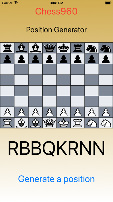 Chess960 - Generate Position Screenshot