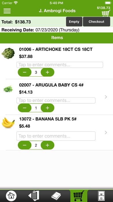 J. Ambrogi Foods App Screenshot