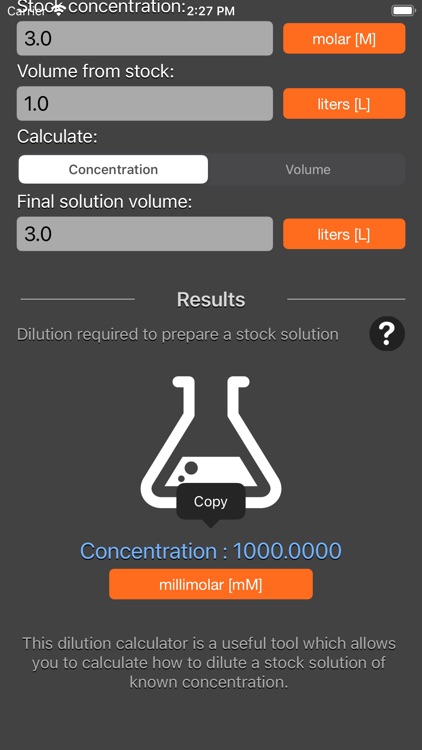 Solution Dilution Calculator by Nitrio