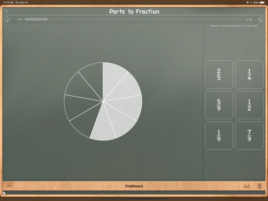 MathBoard Fractions iPad app afbeelding 6