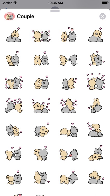 Cute Couple Stickers Pack