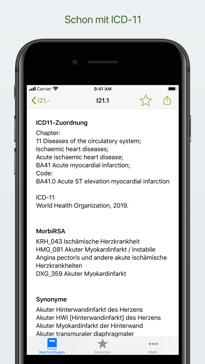 ICD 10 - ICD 11 Diagnosen