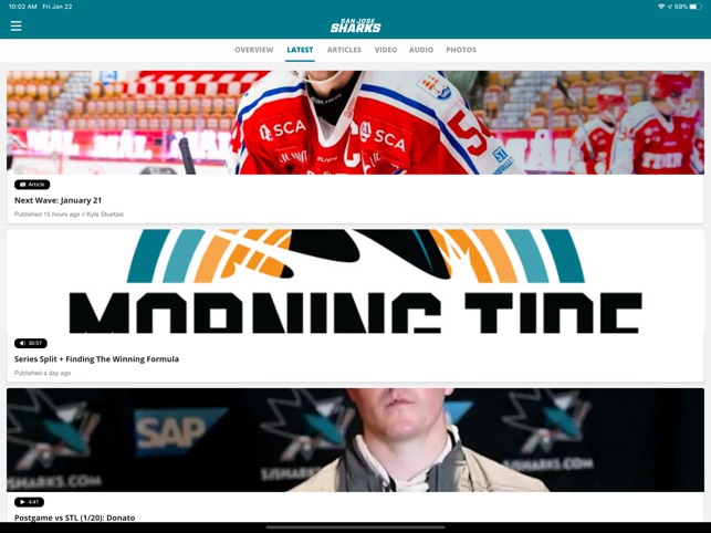 Official San Jose Sharks Website