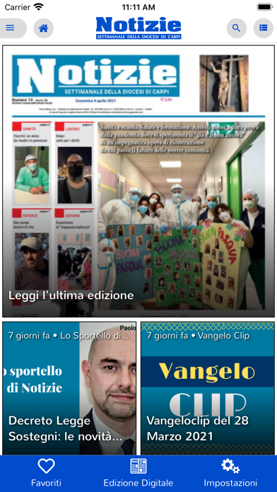 notiziecarpi Screenshot