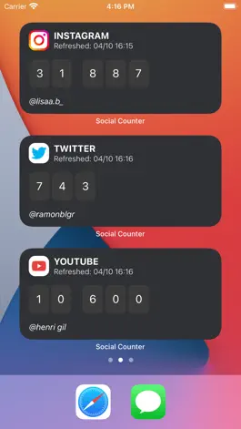 Game screenshot Social Counter Widgets mod apk