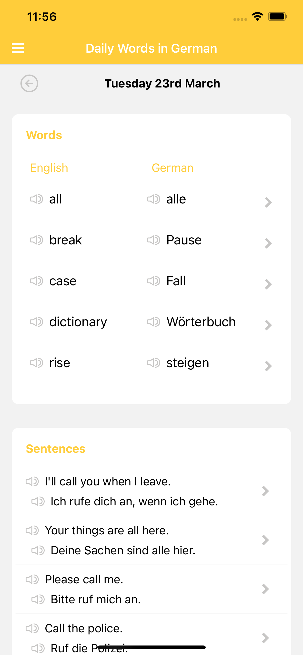 Learn new words