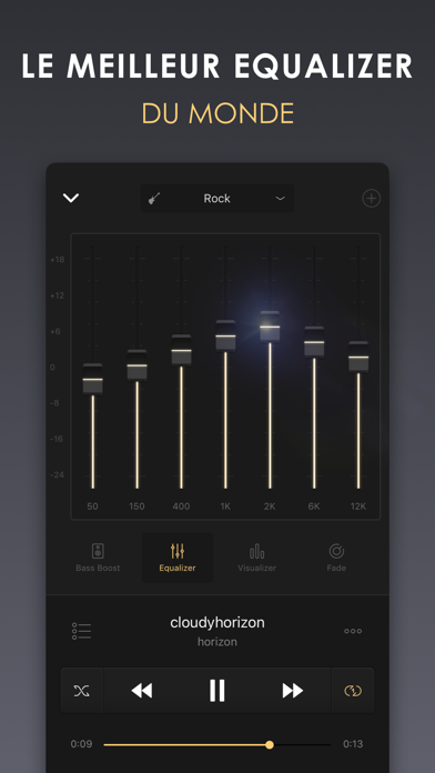 Screenshot #2 pour Equalizer + Lecteur Audio HD