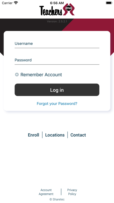 Teachers Credit Union Mobile Screenshot