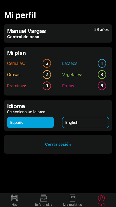 Sistema MP, Nutrición y Depor Screenshot