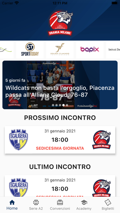 Urania Basket Milano Screenshot
