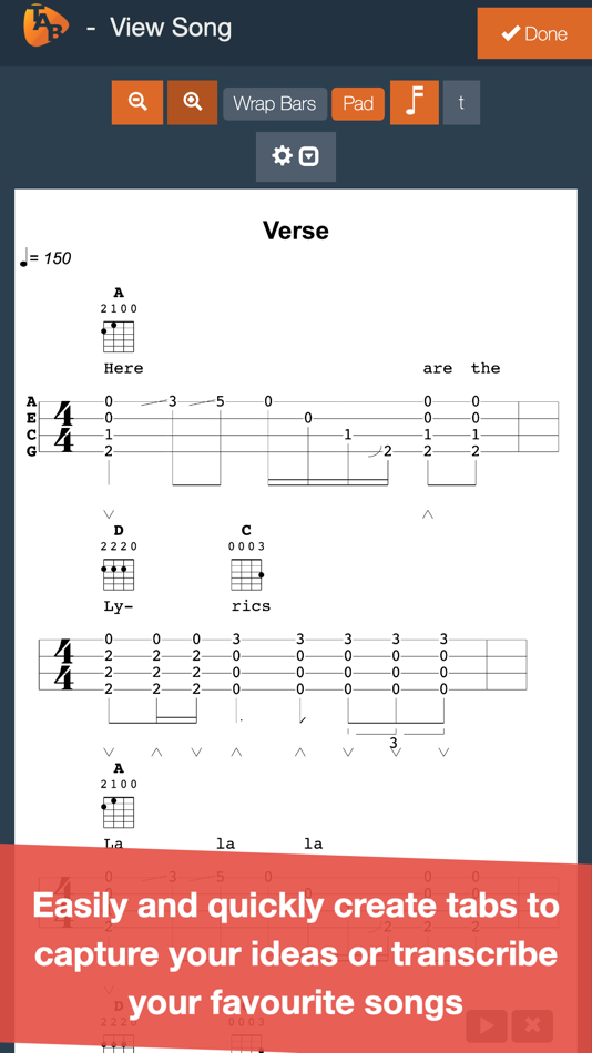 #1. Ukulele Notepad - Tab Editor (iOS) 由: Codefad