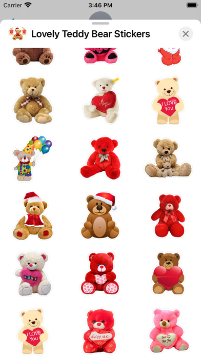 Lovely Teddy Bear Sticke‪r‬s Screenshot
