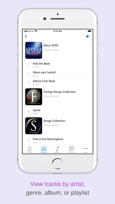 Screenshot #3 pour SwanSong Music Player