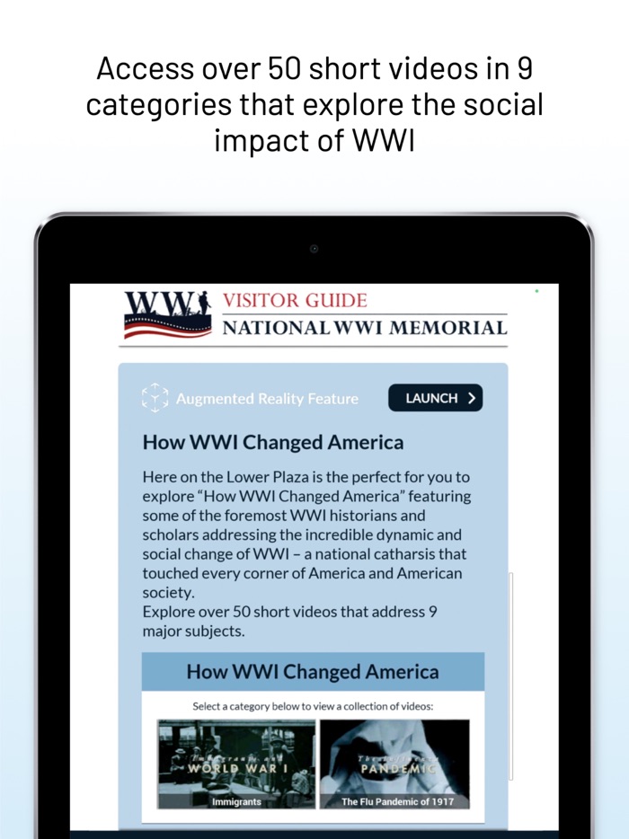 WWI Memorial Visitor Guide