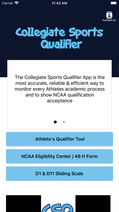 Collegiate Sports Qualifier Screenshot