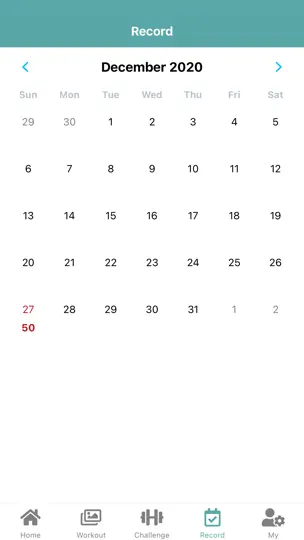 Captura de pantalla de The 30-Day Squat Challenge en iPhone 6
