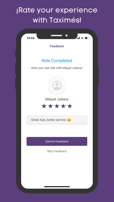 Taximes App - Aplicación taxi Screenshot