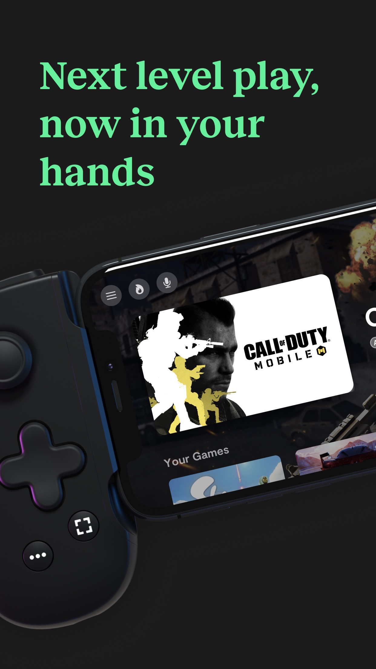 Screenshot do app Backbone — Next-Level Play
