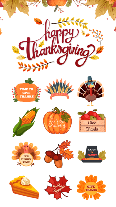 Screenshot #1 pour Thanksgiving Day - Stickers