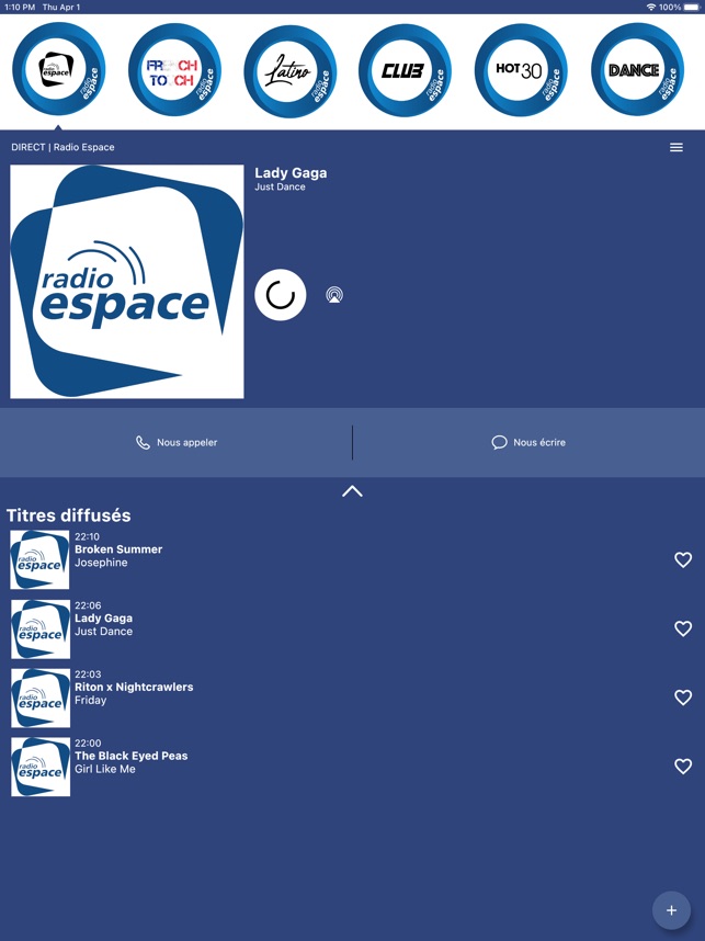 Radio Espace dans l'App Store