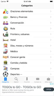 spanish to english phrasebook iphone screenshot 1