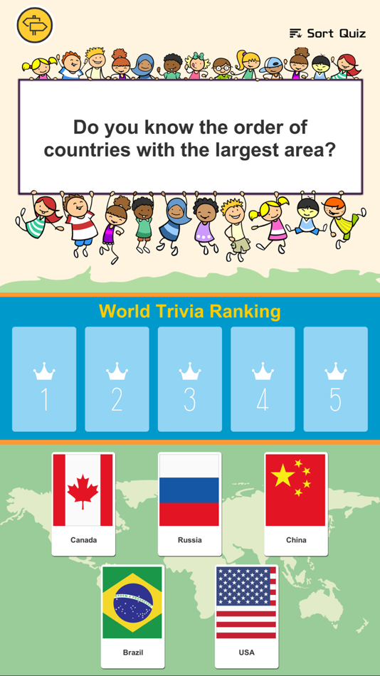 #1. World Ranking Quiz: Sort Quiz (iOS) 由: THOMSON Inc.