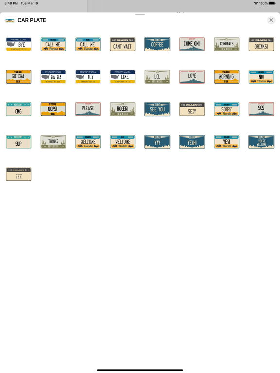 Screenshot #4 pour CAR PLATE Sticker Pack