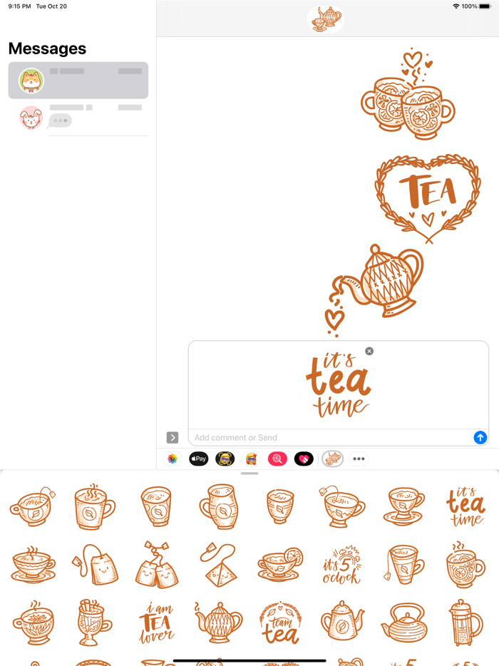 Tea time Stickers
