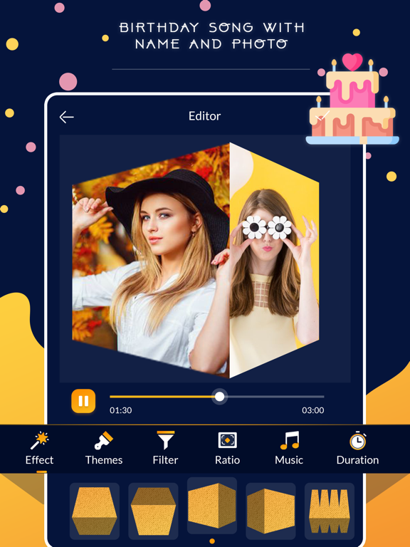Screenshot #6 pour My Name Birthday Song & Photo