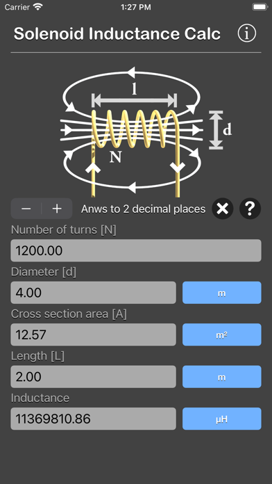 Solenoid Inductance Calculator screenshot 2