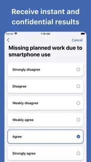 smartphone addiction test iphone screenshot 2