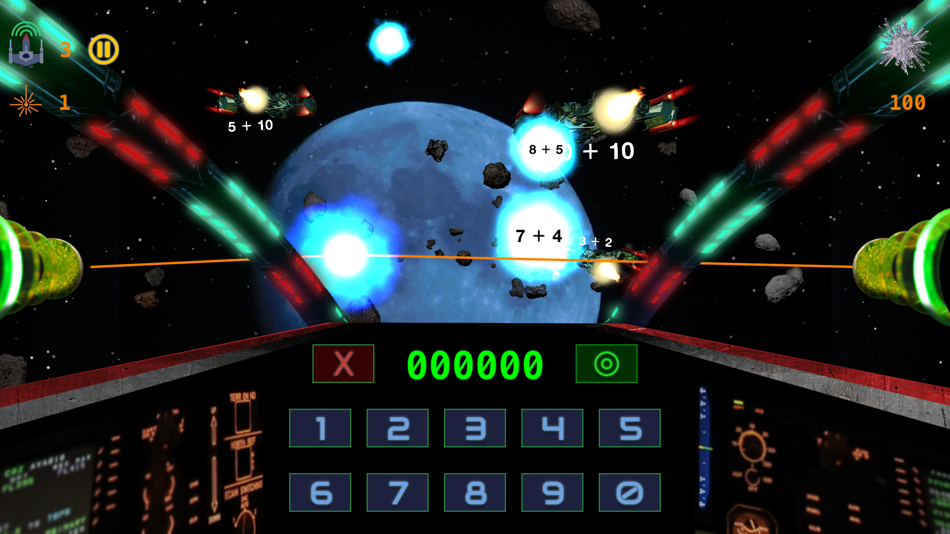 #6. Mathteroids: Math Asteroids (iOS) By: Garland Yu