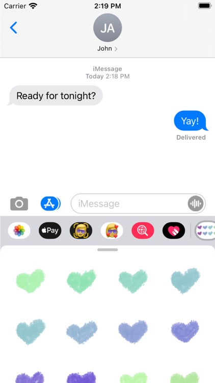 Watercolor Hearts Stickers