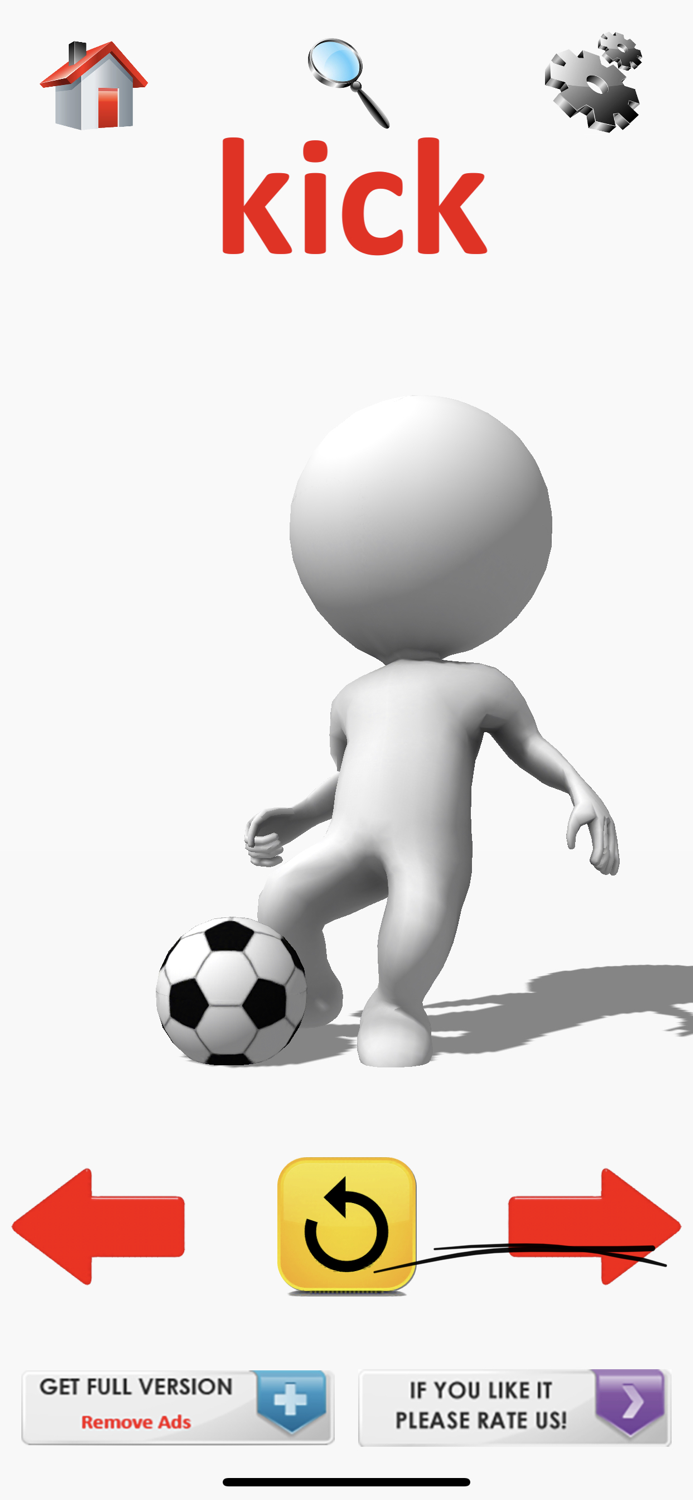 Action Words 3D Flash Cards