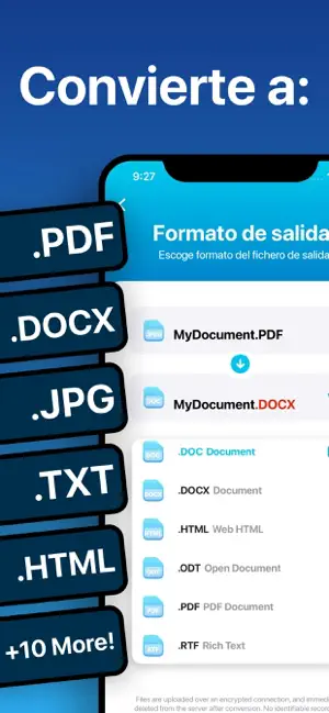 Captura de Pantalla 1 Conversor de Documentos iphone