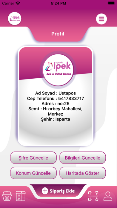 Isparta İpek Halı Yıkama Screenshot