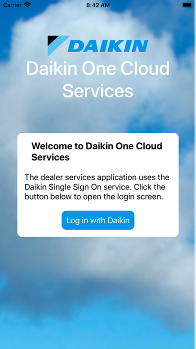 Daikin One Cloud Services Screenshot