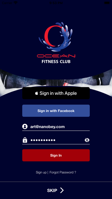 Ocean Fitness Club Screenshot