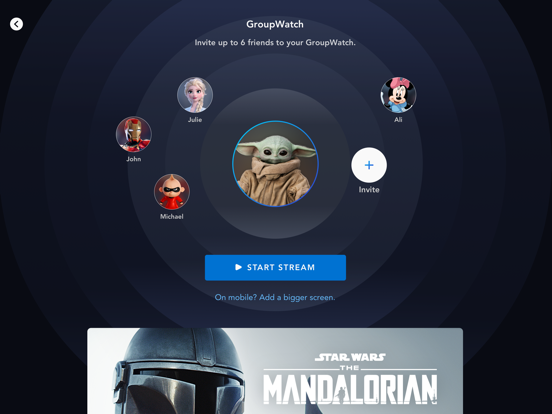 iPad Image of Disney+