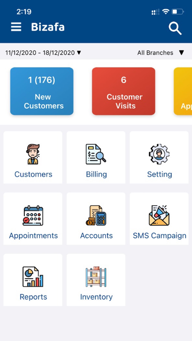 Bizafa - Business Management Screenshot