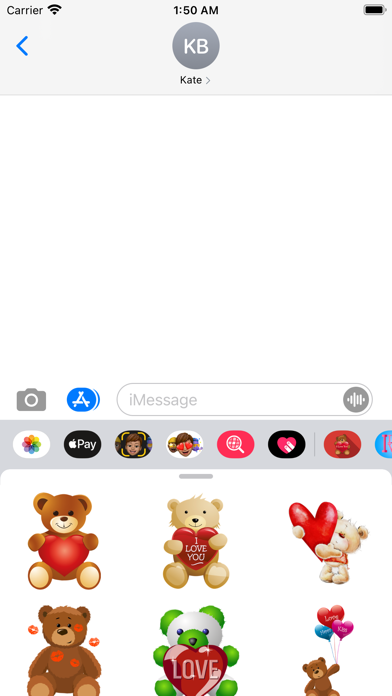 Teddy Valentine Bear Stickers Screenshot