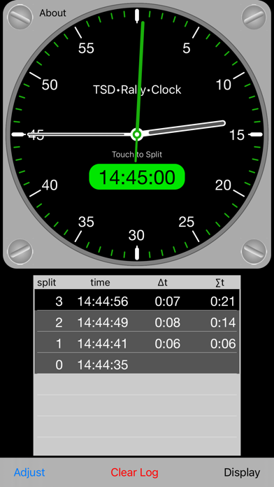 Screenshot #1 pour TSD Rally Clock