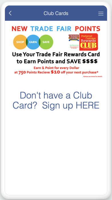 Trade Fair Supermarkets Screenshot