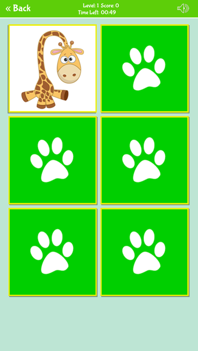 Funny Animals Memory Game Screenshot