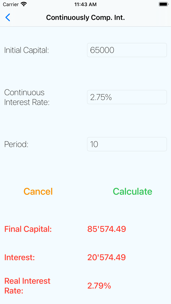 Financial Mathematics Calc