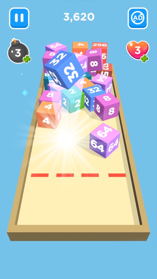 #4. 2048 Chain Cube 3D: Merge Game (iOS) Podle: ICEBEAR., JSC