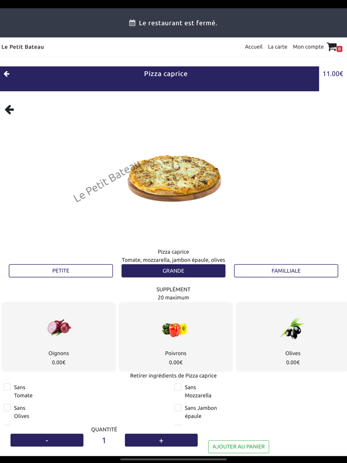 Pizzeria du Petit Bateau