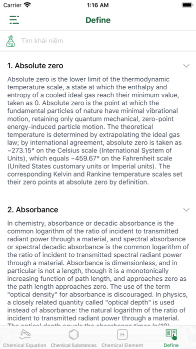 ‎Chemical Dictionary Screenshot