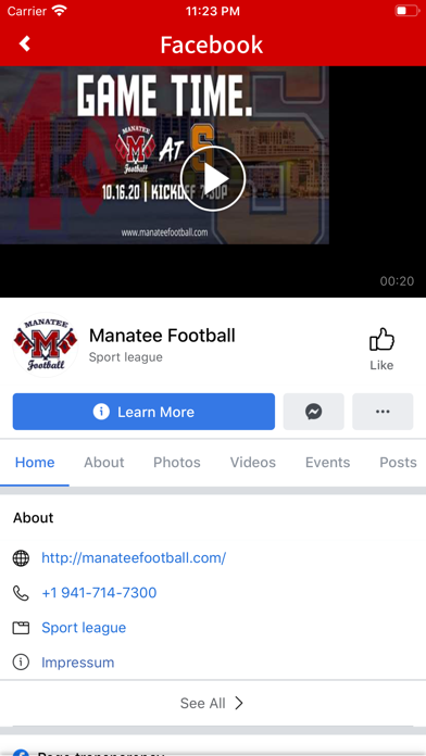 Manatee Football Screenshot