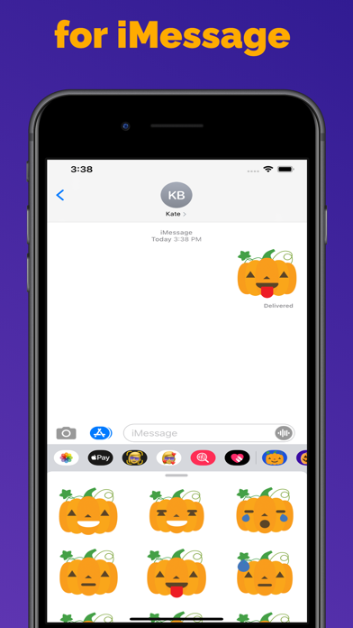 Screenshot #3 pour Pumpkin emoji for Messages